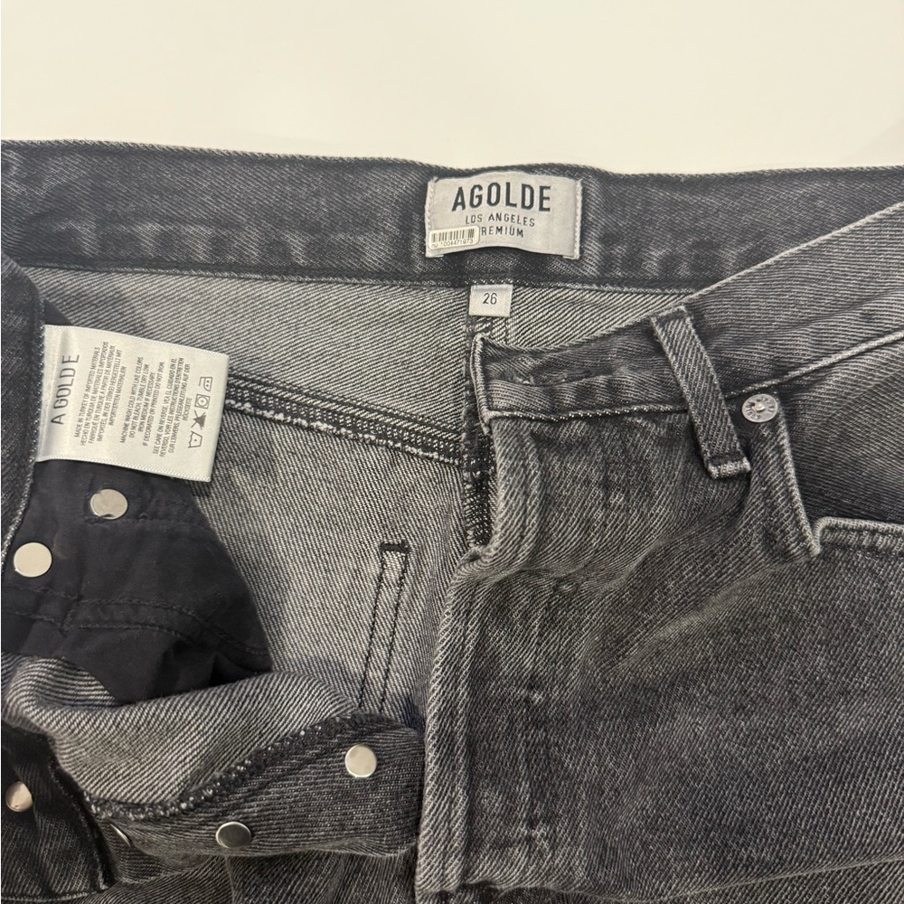Agolde Charcoal Mini Skirt - Picture 4 of 5